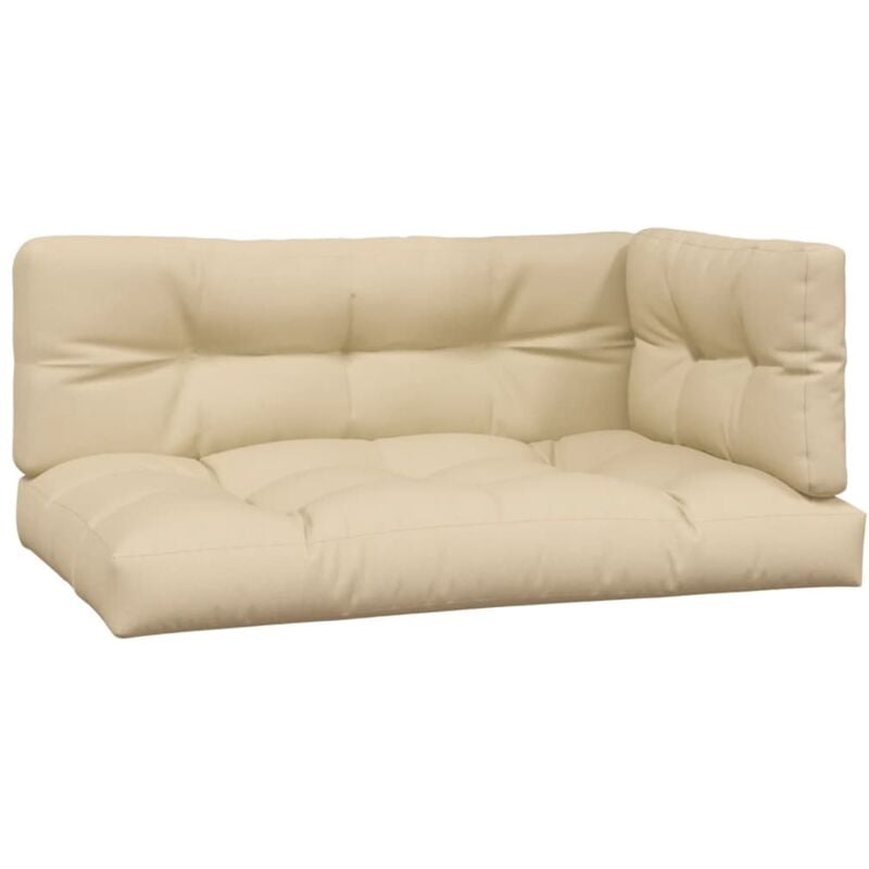 

vidaXL Cojines para sofá de palets 3 piezas beige - Beige