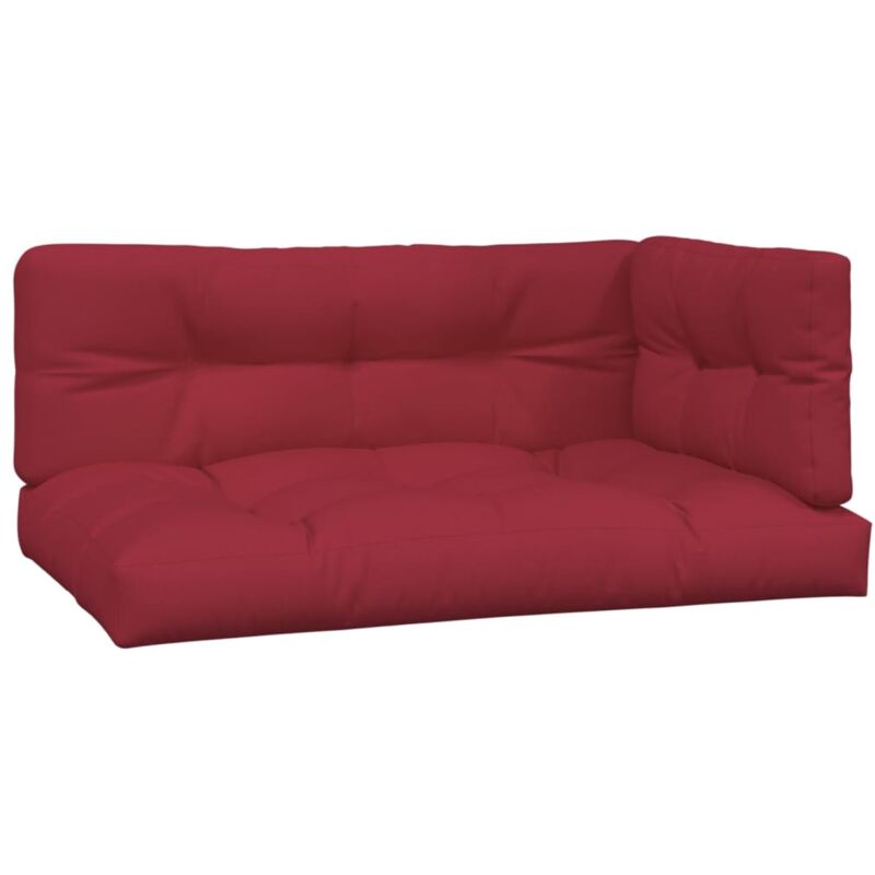 

Cojines para sofá de palets 3 unidades rojo vino tinto - Rojo - Vidaxl