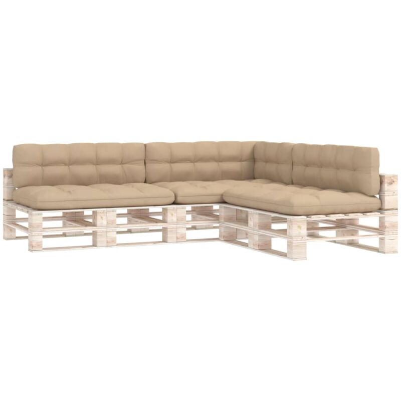 

vidaXL Cojines para sofá de palets 7 piezas beige - Beige