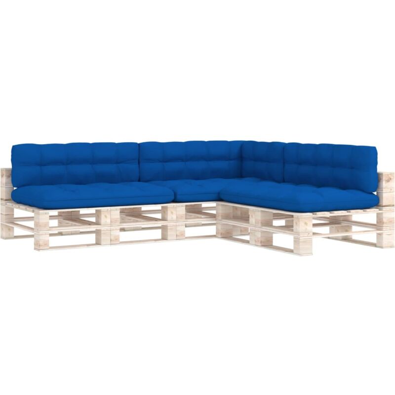 

vidaXL Cojines para sofá de palets 7 unidades azul klein - Azul