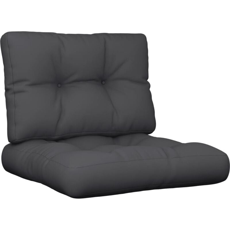 

vidaXL Cojines para sofás de palets 2 piezas negro - Negro