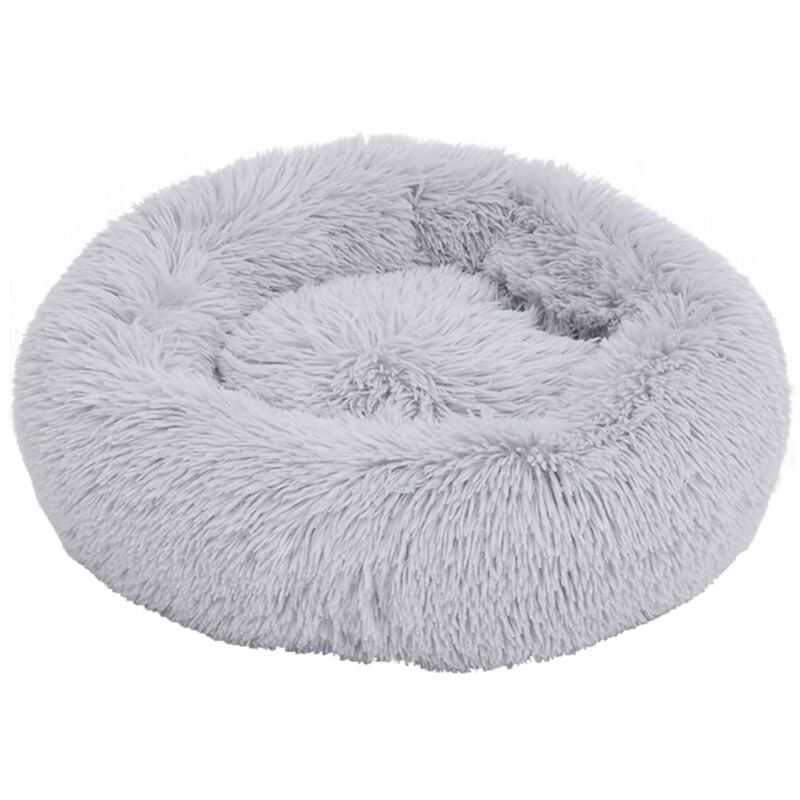 

vidaXL Cojín lavable para perros y gatos felpa gris claro 50x50x12 cm - Gris