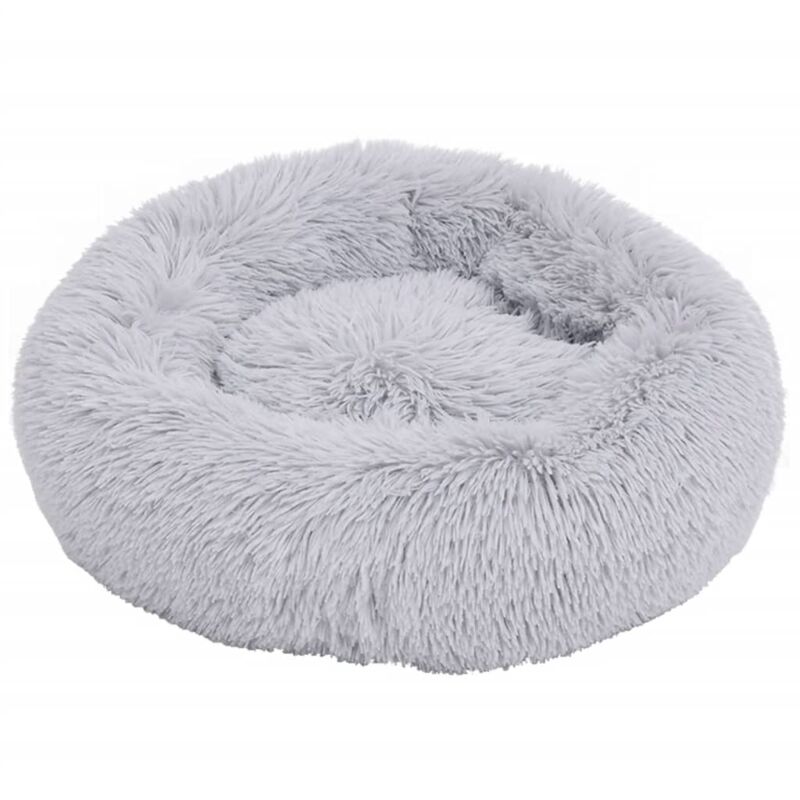 

vidaXL Cojín lavable para perros y gatos felpa gris claro 70x70x15 cm - Gris