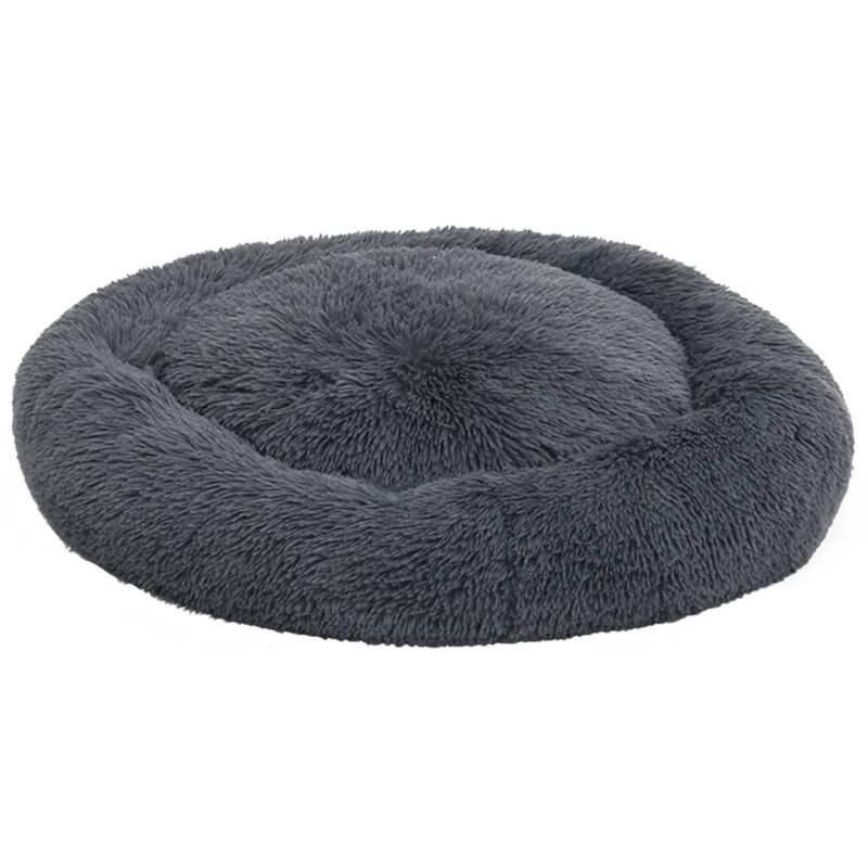 

vidaXL Cojín lavable para perros y gatos felpa gris oscuro 50x50x12 cm - Gris