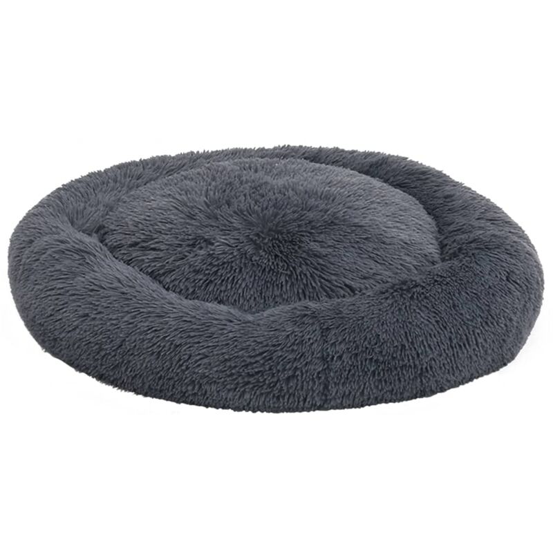 

vidaXL Cojín lavable para perros y gatos felpa gris oscuro 70x70x15 cm - Gris