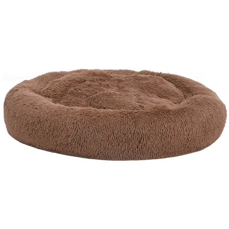

vidaXL Cojín lavable para perros y gatos felpa marrón 70x70x15 cm - Marrón