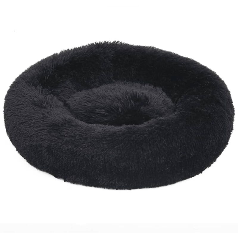 

vidaXL Cojín lavable para perros y gatos felpa negro 90x90x16 cm - Negro