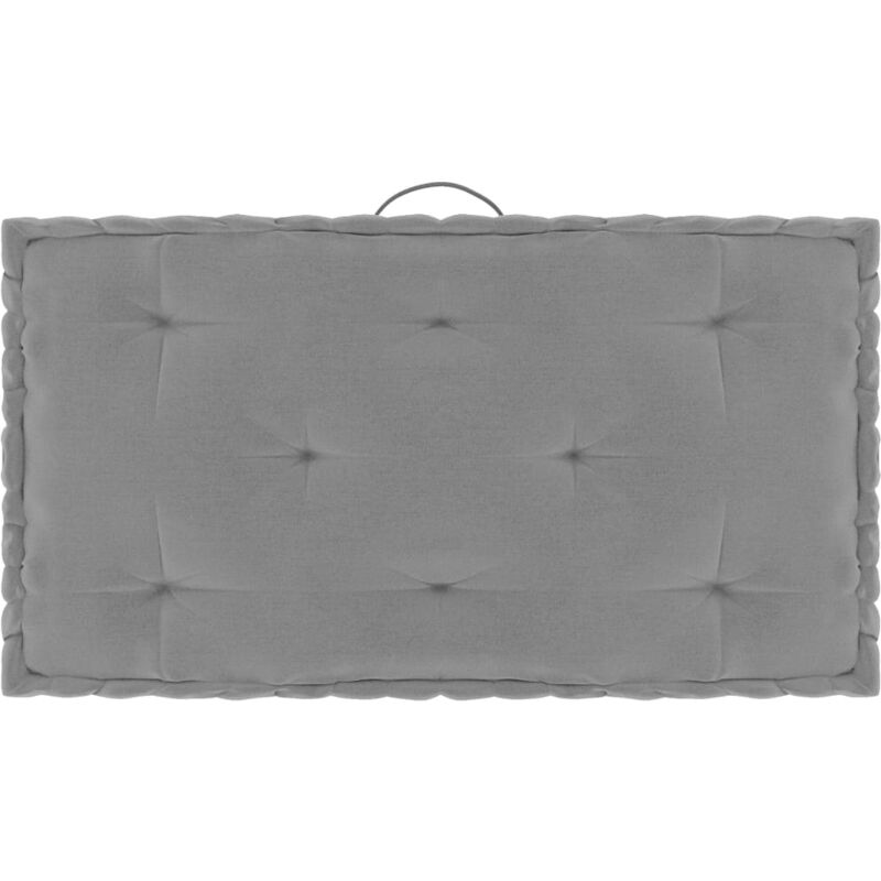 

Cojín para palé de suelo algodón gris 73x40x7 cm - Gris - Vidaxl