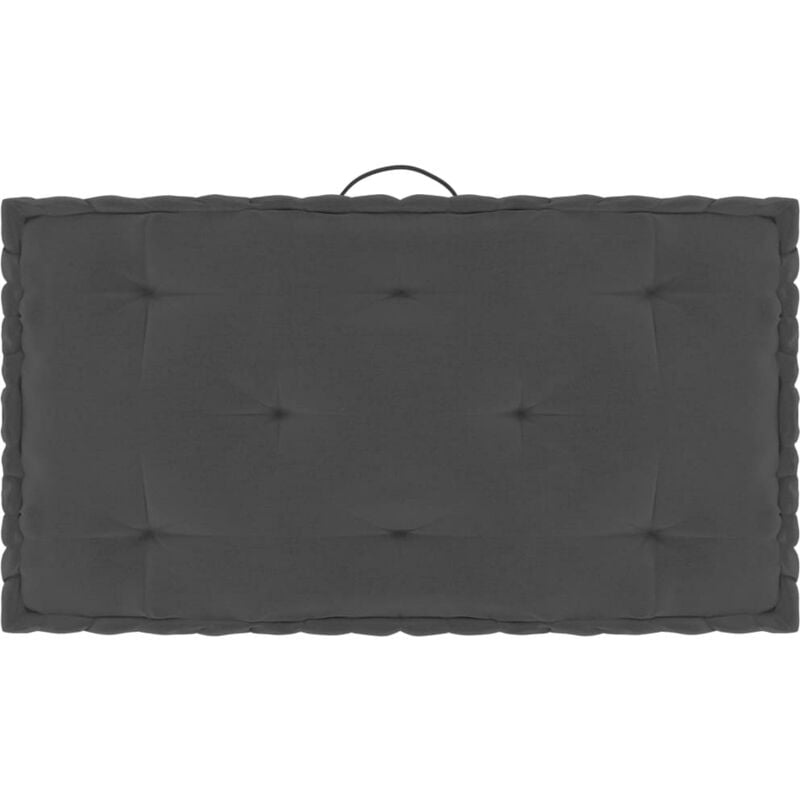 

Cojín para palé de suelo algodón gris antracita 73x40x7 cm - Antracita - Vidaxl