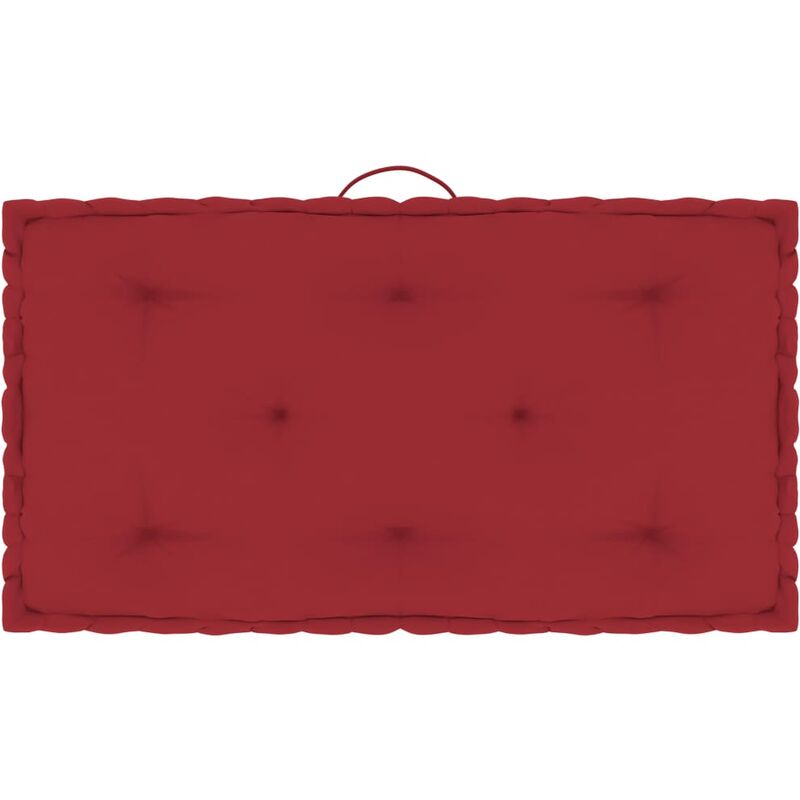 

Cojín para palé de suelo algodón rojo burdeos 73x40x7 cm - Rojo - Vidaxl
