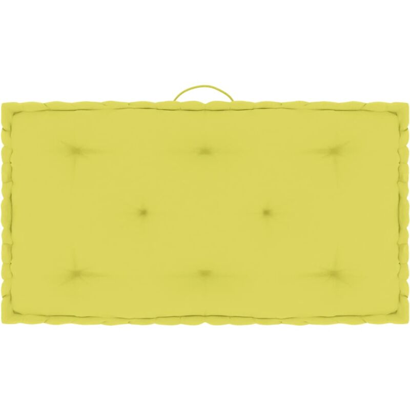 

Cojín para palé de suelo algodón verde manzana 73x40x7 cm - Verde - Vidaxl