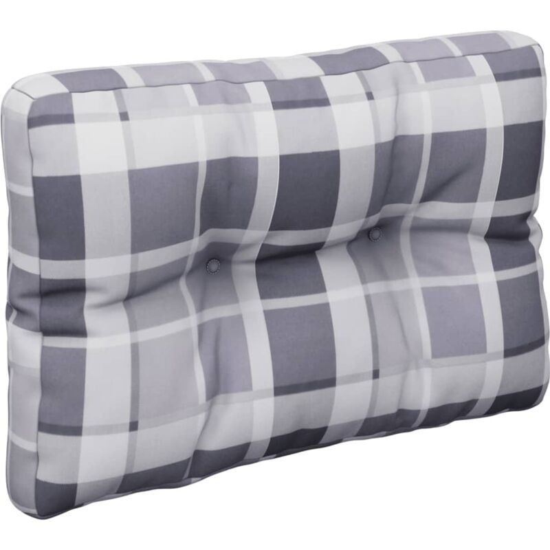 

Cojín para sofá de palets estampado a cuadros gris 50x40x12 cm - Multicolor - Vidaxl
