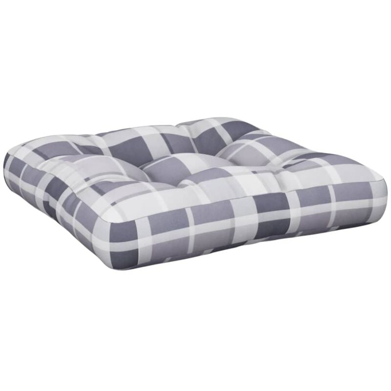 

Cojín para sofá de palets estampado a cuadros gris 60x60x12 cm - Multicolor - Vidaxl