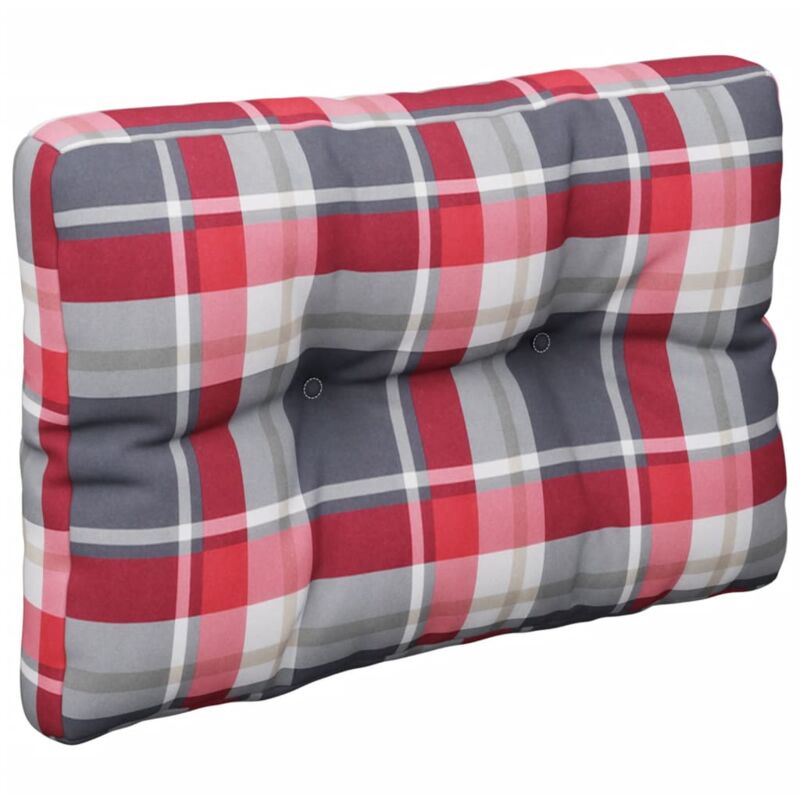 

Cojín para sofá de palés estampado a cuadros rojo 50x40x12 cm - Multicolor - Vidaxl