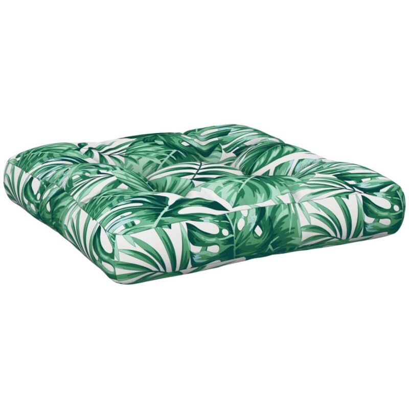 

vidaXL Cojín para sofá de palés estampado de hojas 58x58x10 cm - Multicolor