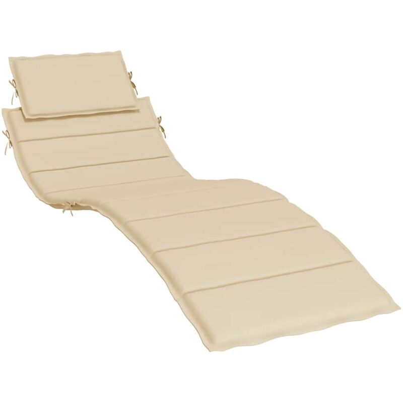 

vidaXL Cojín para tumbona beige 186x58x4 cm - Beige