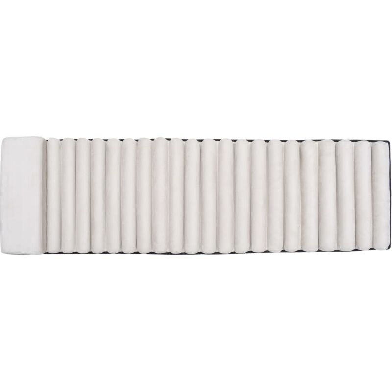 

vidaXL Cojín para tumbona piel de ante color crema - Crema