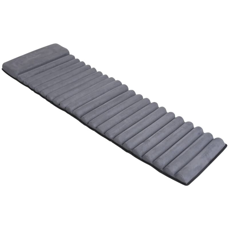 

vidaXL Cojín para tumbona piel de ante gris - Gris