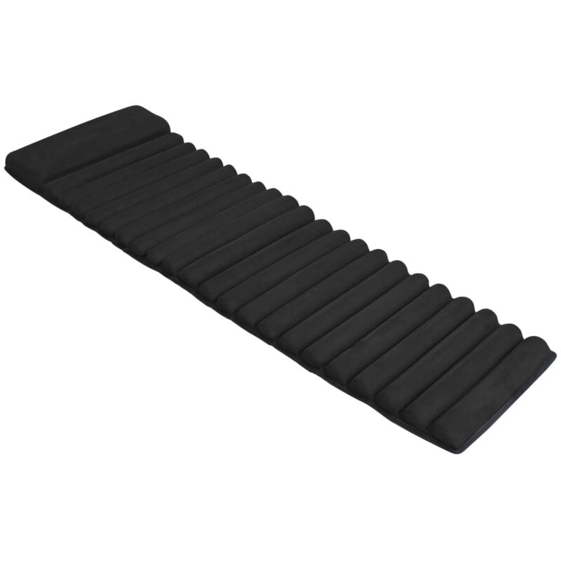 

vidaXL Cojín para tumbona piel de ante negro - Negro