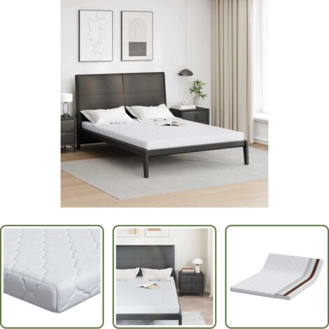 vidaXL Colchón de espuma con tela jacquard -  Colchón 140 x 190 cm Tela Jacquard