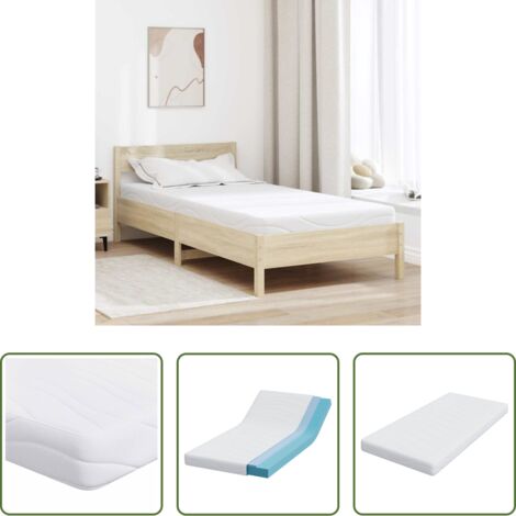 vidaXL Colchón de gel viscoelástico -  Colchón 100 x 200 cm Tela Jacquard