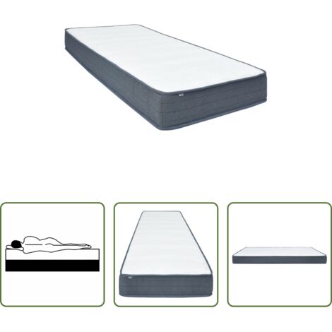 vidaXL Colchón de muelles ensacados -  Colchón box spring tela 200x70x20 cm suavidad media