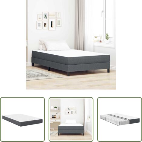 vidaXL Colchón de tela -  Colchón de Cama con colchón Gris 120 x 200 cm tela