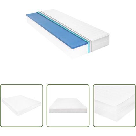 vidaXL Colchón para alergia -  Colchón de espuma viscoelástica 18 cm 180x200 cm H2