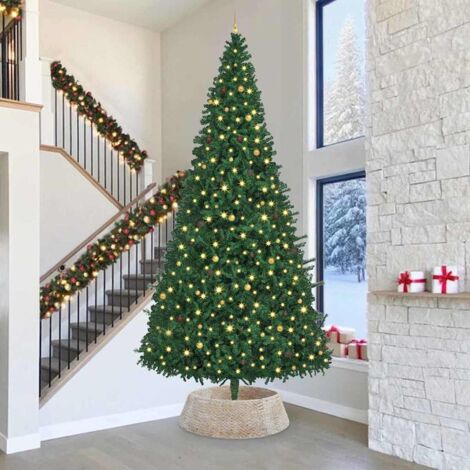 HOMCOM Albero di Natale 180 cm Rami Folti e Base Pieghevole | Italy