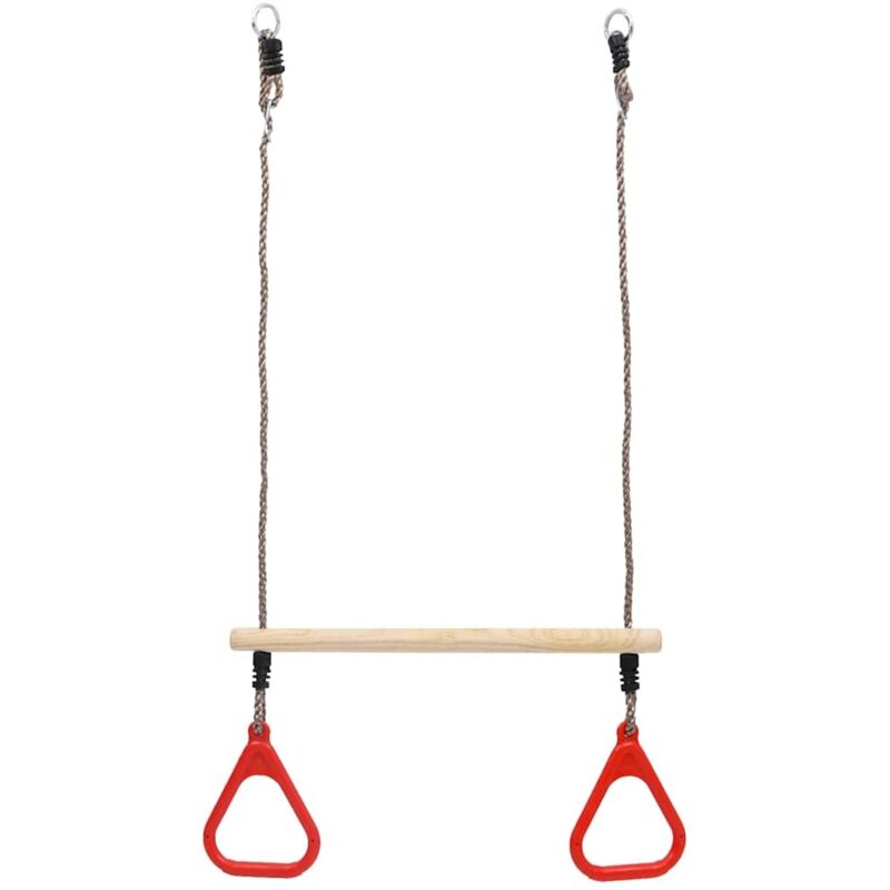 

vidaXL Columpio trapecio con anillas - Multicolor