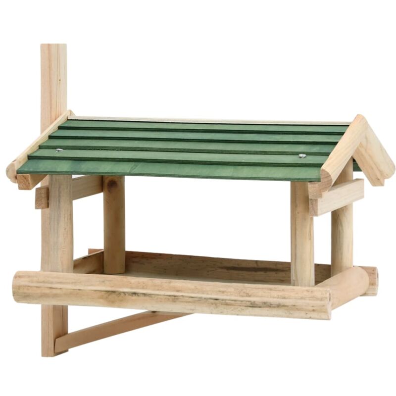 

vidaXL Comedero para pájaros madera maciza 35x29,5x21 cm - Marrón