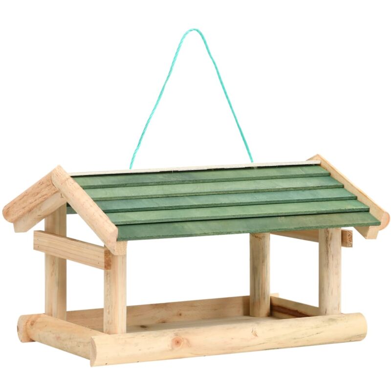 

vidaXL Comedero para pájaros madera maciza 35x29,5x21 cm - Marrón