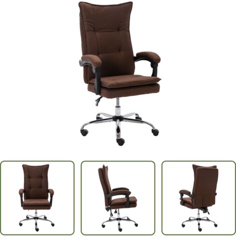 vidaXL Comfort -  Sedia da Ufficio Marrone in Tessuto