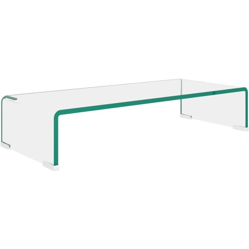 

vidaXL Soporte para TV/Elevador Monitor Cristal Claro 60x25x11 cm - Transparente