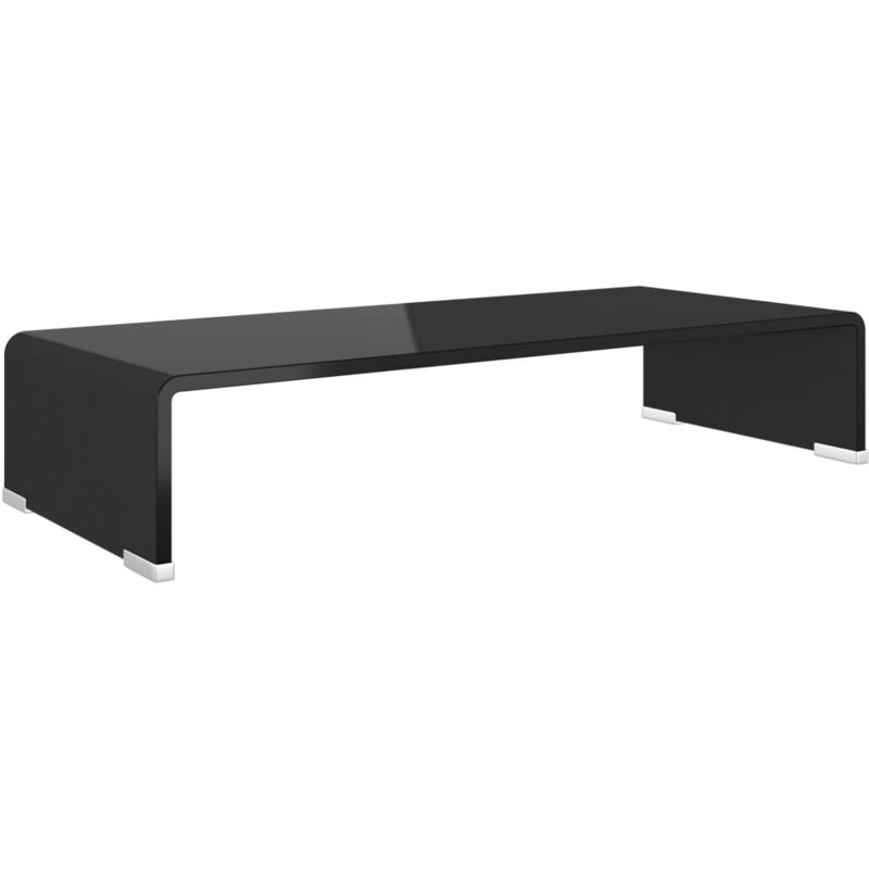 

Soporte para TV/Elevador Monitor Cristal Negro 60x25x11 cm - Negro - Vidaxl
