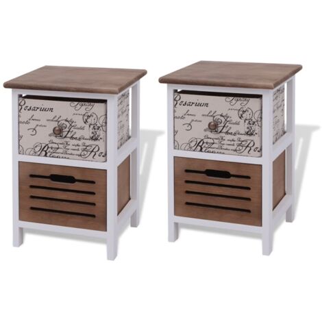 vidaXL Comodini 2 Pezzi In Legno