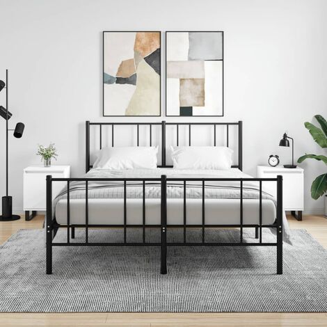 vidaXL Comodini 2 pz Bianchi 40x30x50 cm in Legno Multistrato