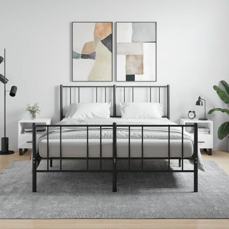 vidaXL Comodini 2 pz Bianco Lucido 40x35x47,5 cm in Legno Multistrato
