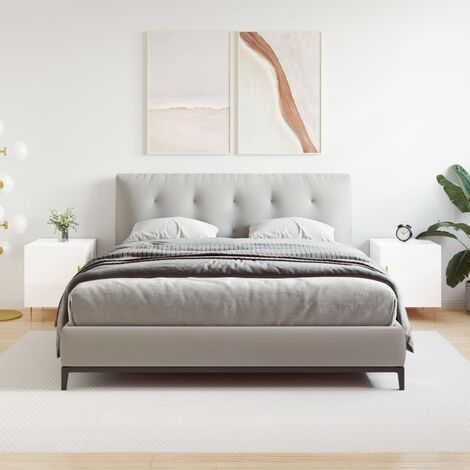 vidaXL Comodini 2 pz Bianco Lucido 40x40x50 cm in Legno Multistrato