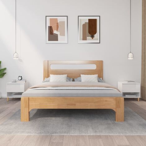 vidaXL Comodini 2 pz Bianco Lucido 50x46x50 cm in Legno