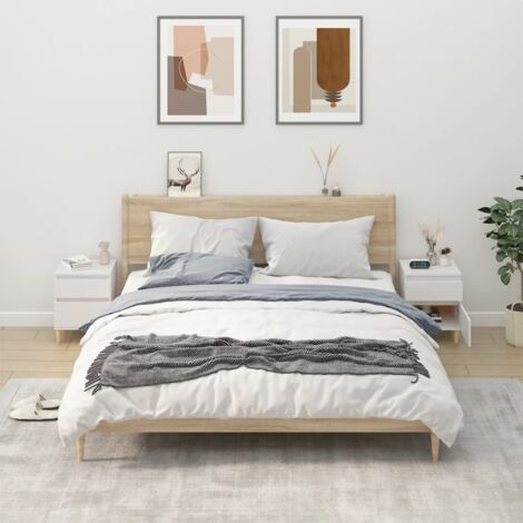 vidaXL Comodini 2 pz in Bianco 40x35x50 cm