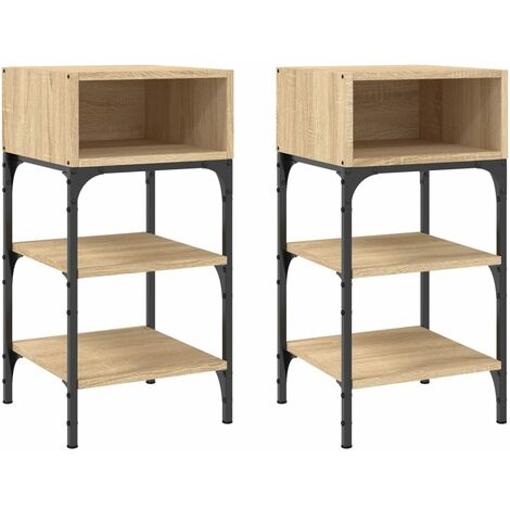 vidaXL Comodini 2 pz Rovere Sonoma 35x34,5x70 cm in Legno Multistrato