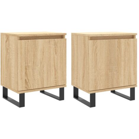 vidaXL Comodini 2 pz Rovere Sonoma 40x30x50 cm in Legno Multistrato