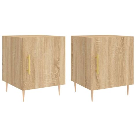 vidaXL Comodini 2 pz Rovere Sonoma 40x40x50 cm in Legno Multistrato