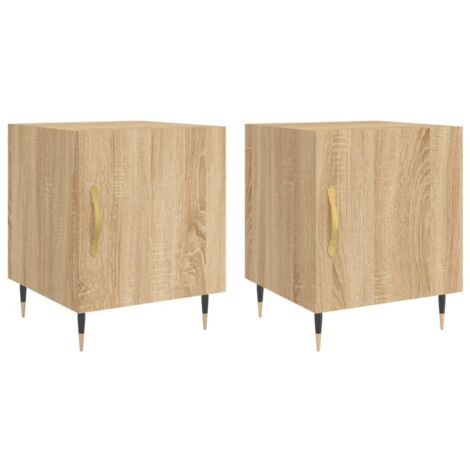 vidaXL Comodini 2 pz Rovere Sonoma 40x40x50 cm in Legno Multistrato