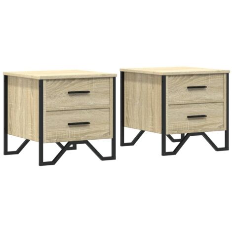 vidaXL Comodini 2 pz Rovere Sonoma 40x41x40 cm in Legno Multistrato