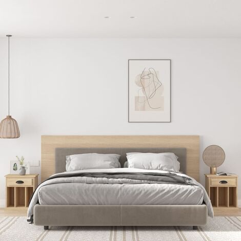 vidaXL Comodini 2 pz Rovere Sonoma 43x36x50 cm