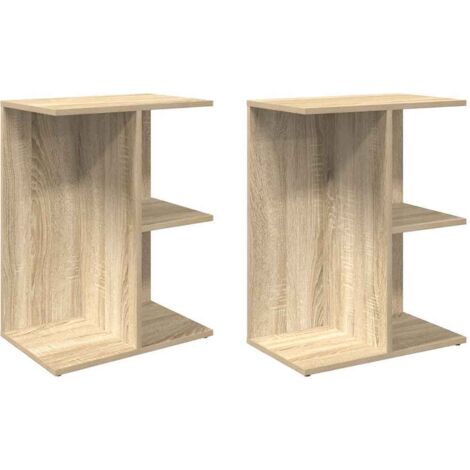 vidaXL Comodini 2 pz Rovere Sonoma 46,5x29x61 cm in Legno Multistrato