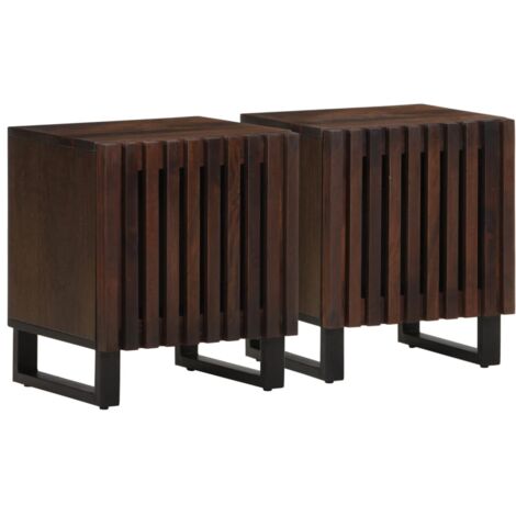 vidaXL Comodini 2pz 40x34x46 cm in Legno Massello di Mango