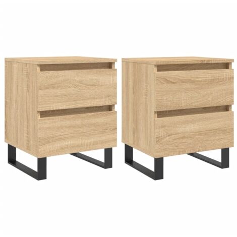 vidaXL Comodini 2pz Rovere Sonoma 40x35x50 cm in Legno Multistrato